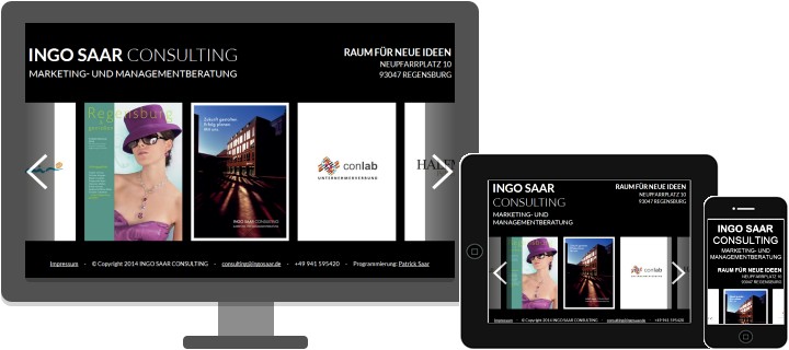 Webseite Ingo Saar Consulting - Marketing- und Managementberatung Regensburg